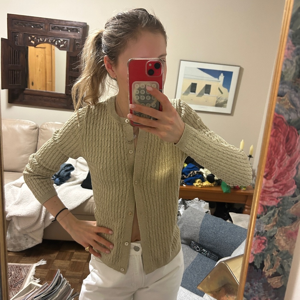 Gold cardigan